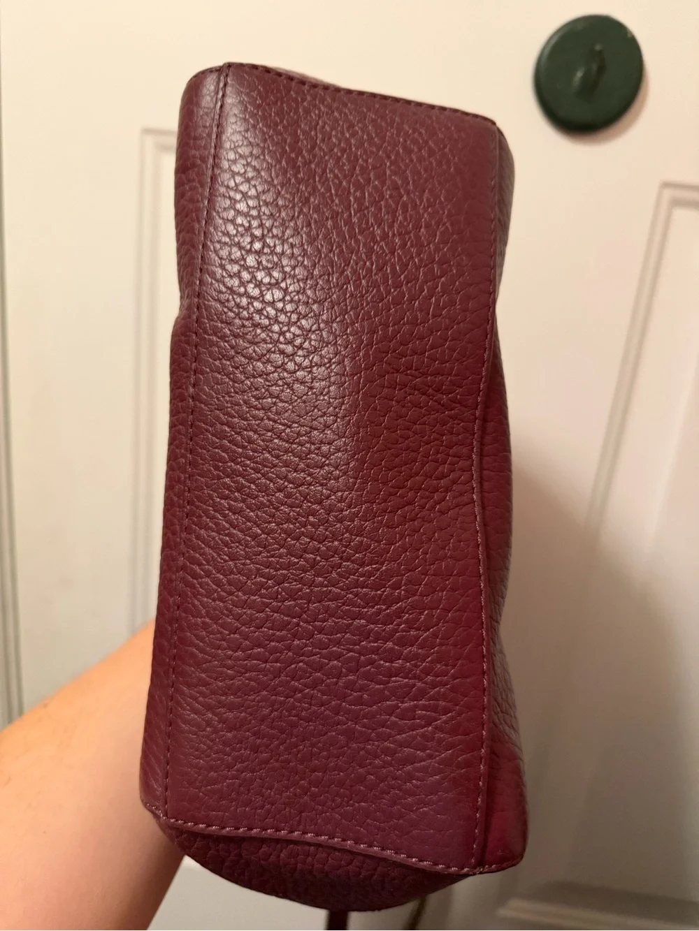 Kate Spade New York Bay Street Camryn Pebbled Leather Bag in Mulled Wine - Picture 3 of 4